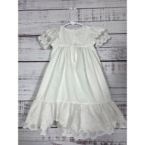 Vintage Alexis Baby White Lace Christening Dress Heirloom Made in USA 3 Months - Picture 2 of 4